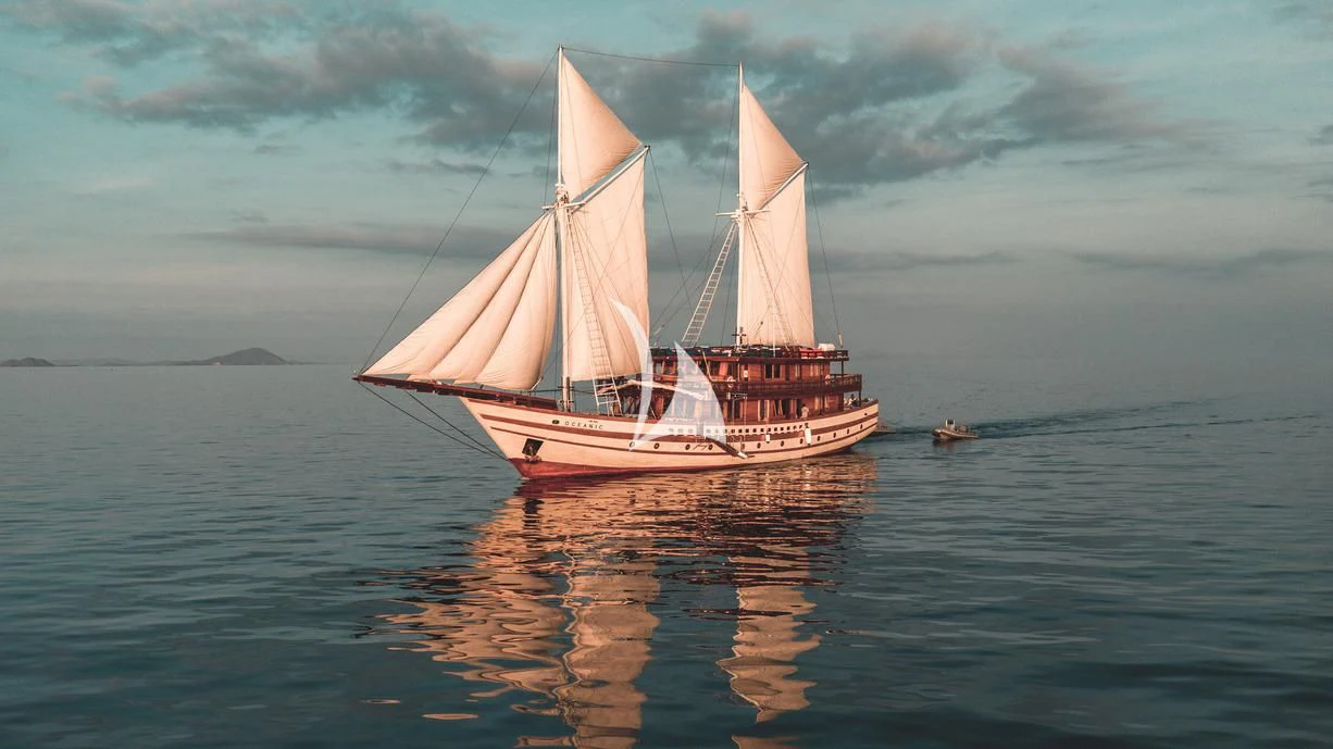 a boat in the water aboard THE MAJ OCEANIC Yacht for Charter