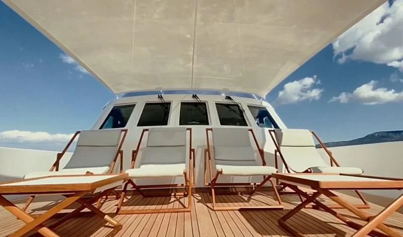 a boat on the water aboard VIKA Yacht for Sale