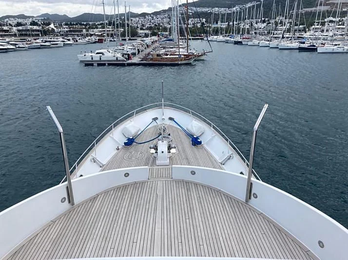 a boat in the water aboard VIKA Yacht for Sale