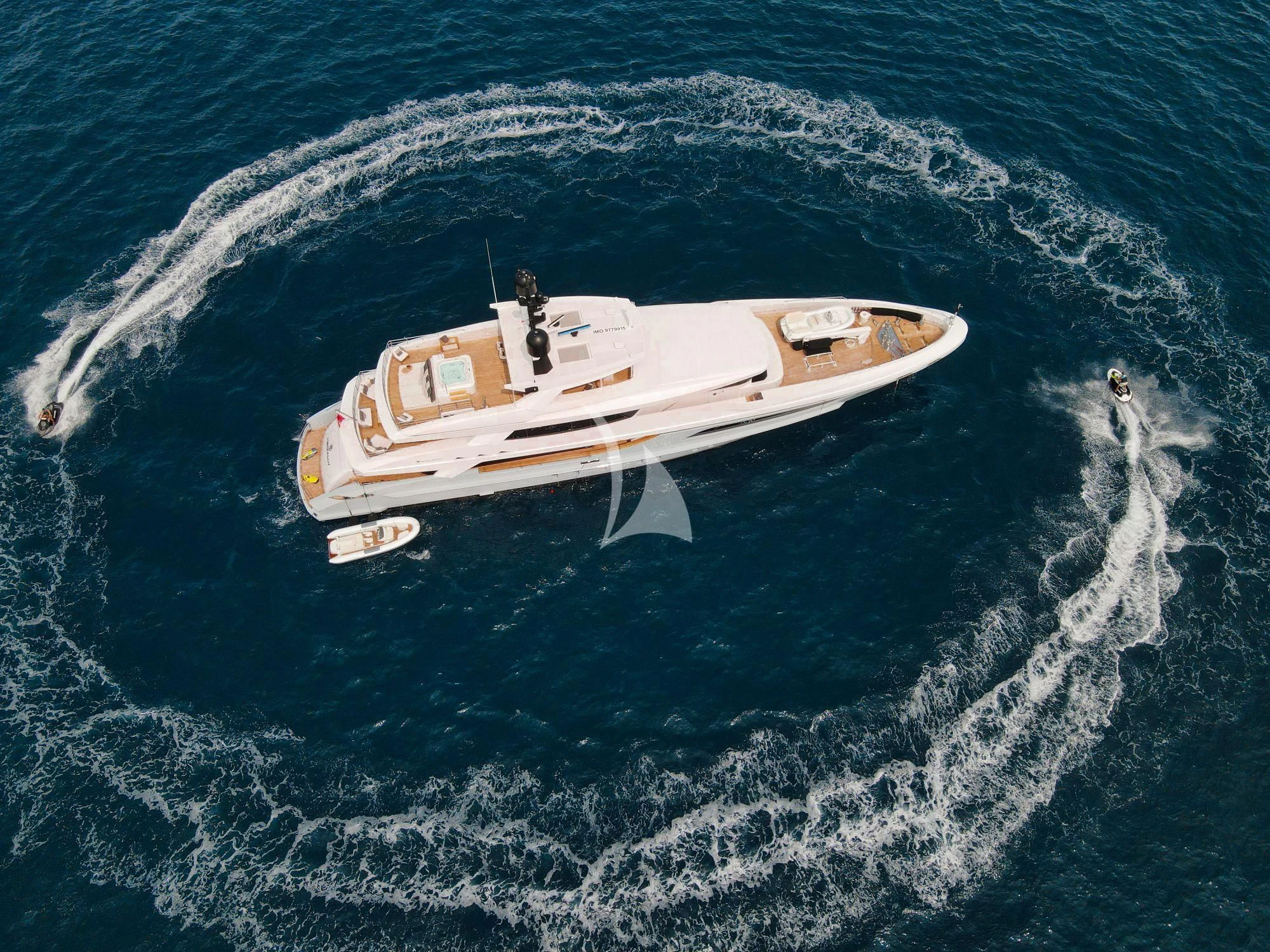 a space shuttle flying over the ocean aboard MEDIALLY Yacht for Sale
