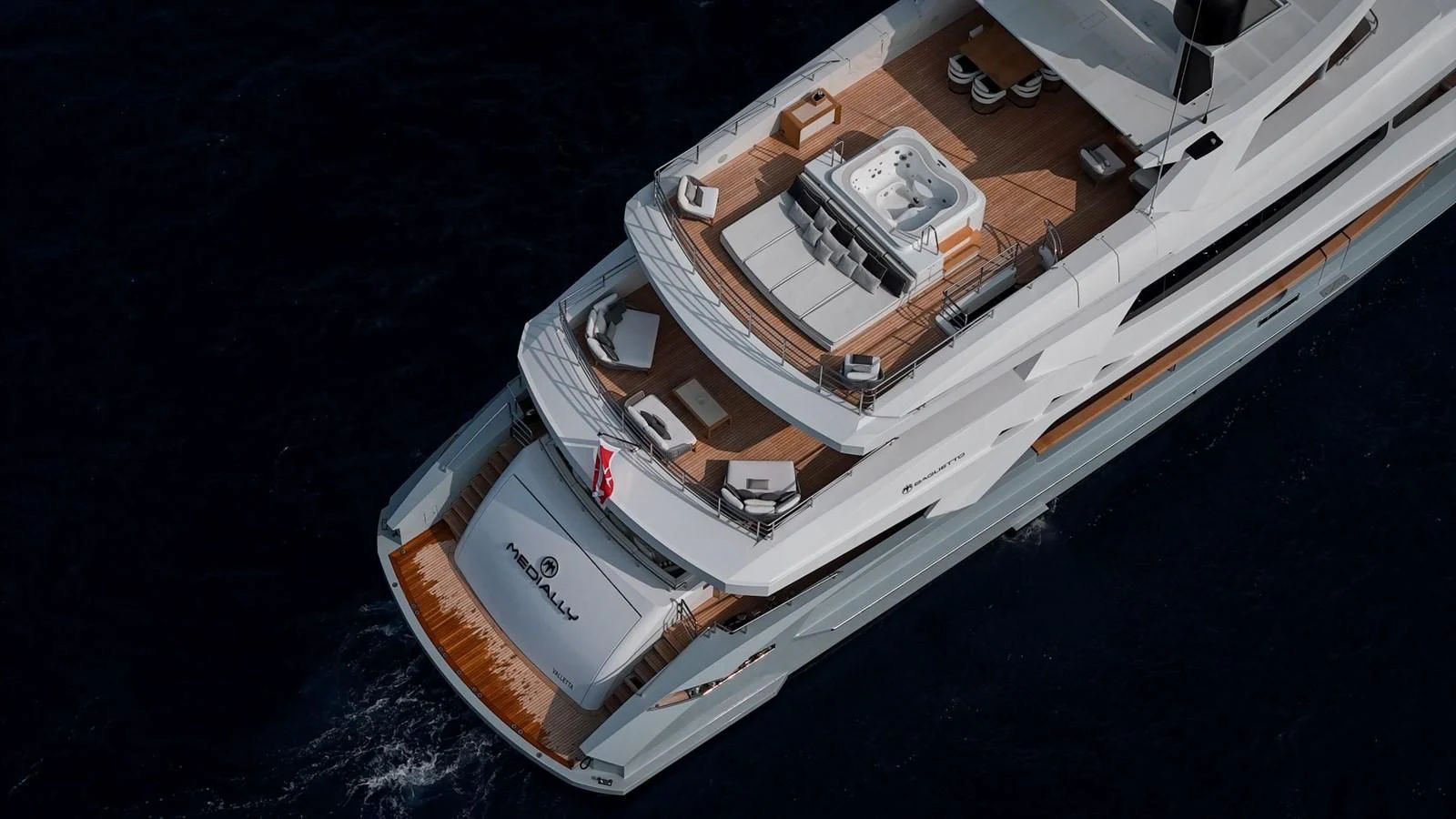 a ship in the water aboard MEDIALLY Yacht for Sale