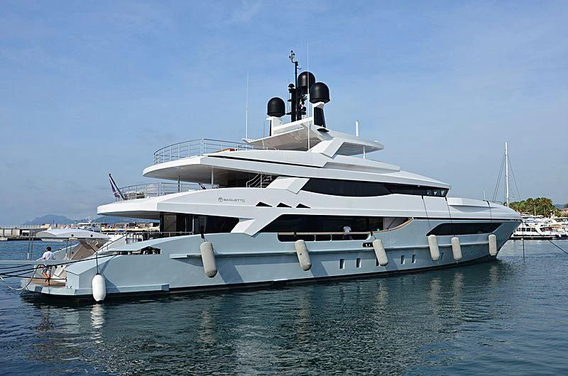 a large white boat in the water aboard MEDIALLY Yacht for Sale