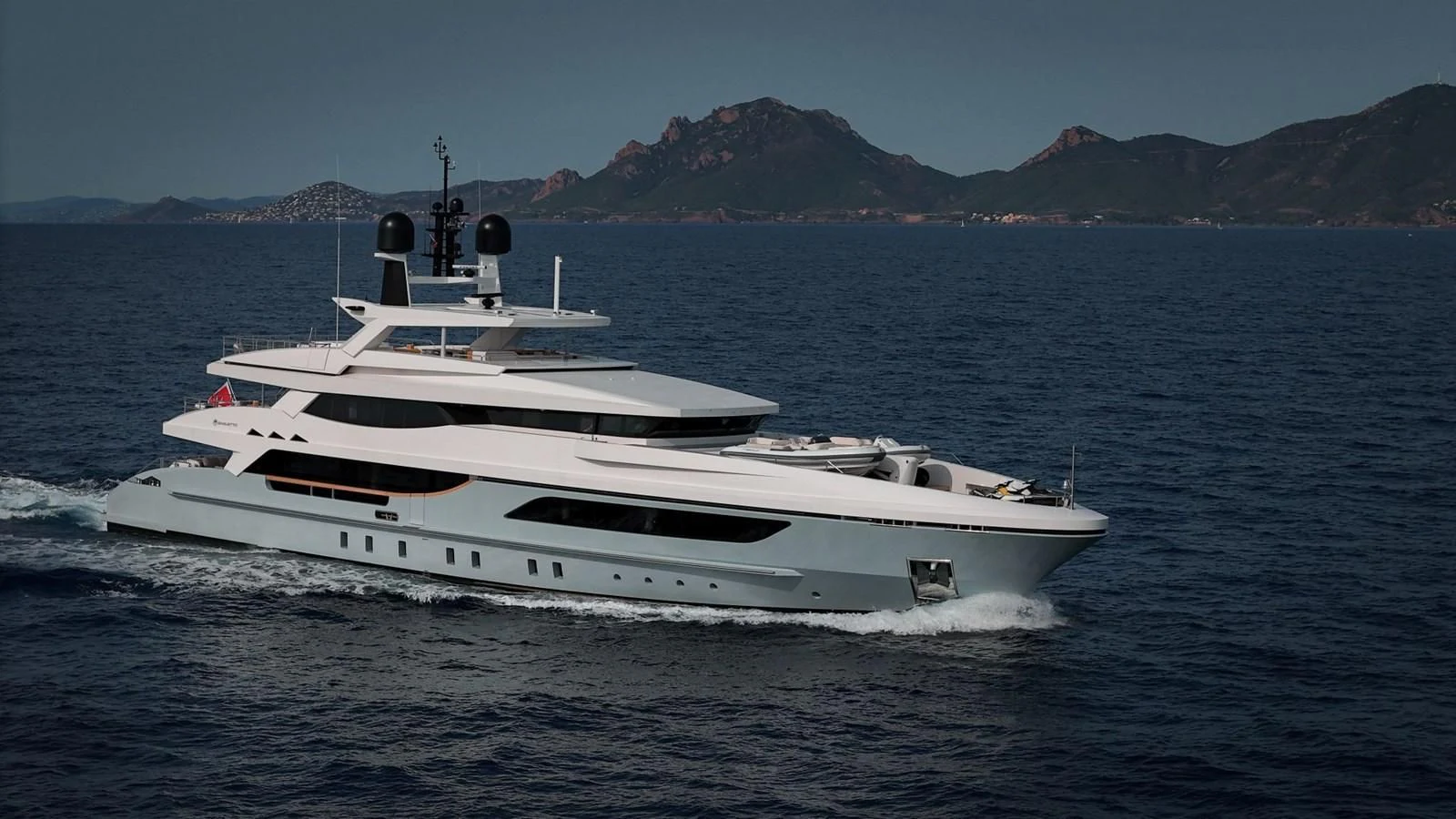 a white yacht on the water aboard MEDIALLY Yacht for Sale