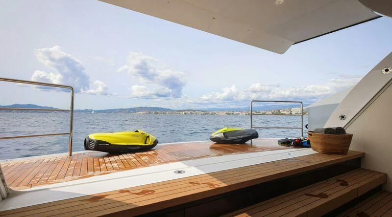 a boat on the water aboard MEDIALLY Yacht for Sale