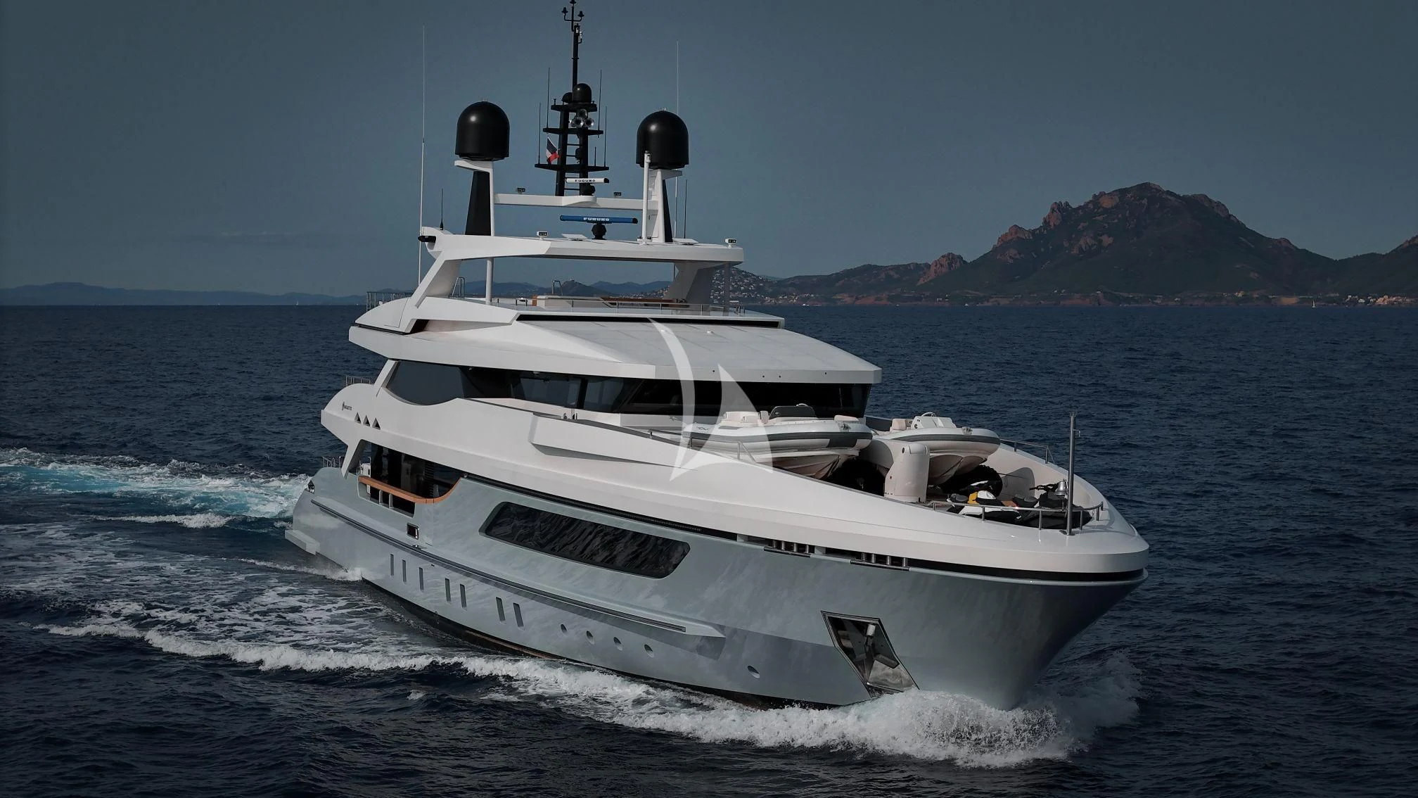 a boat on the water aboard MEDIALLY Yacht for Sale