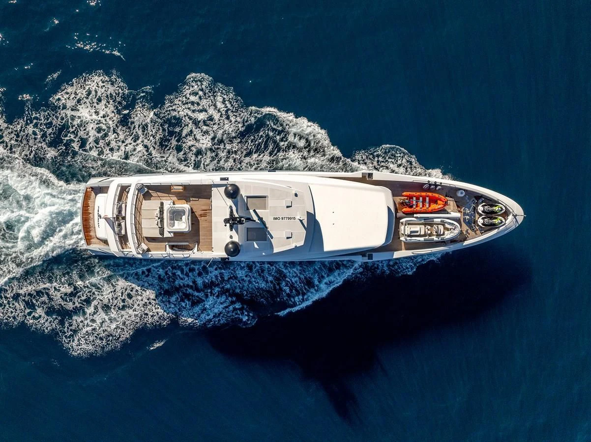 a space ship in the ocean aboard MEDIALLY Yacht for Sale
