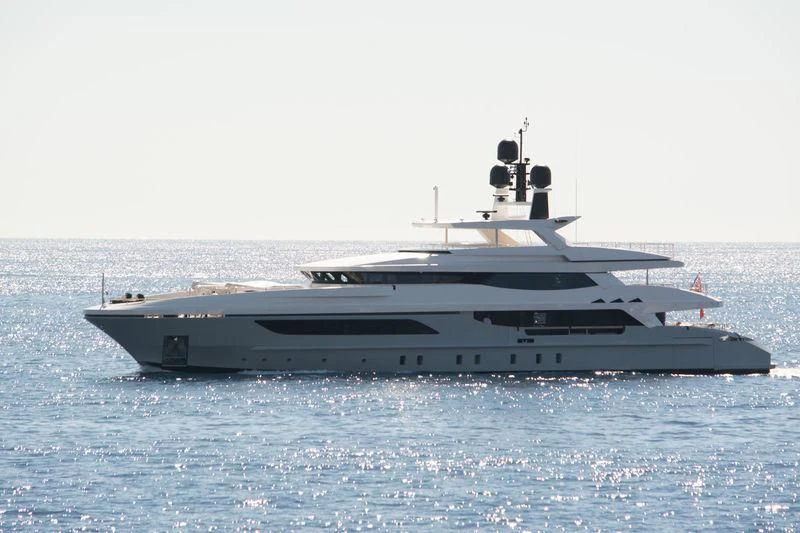 a large ship in the water aboard MEDIALLY Yacht for Sale