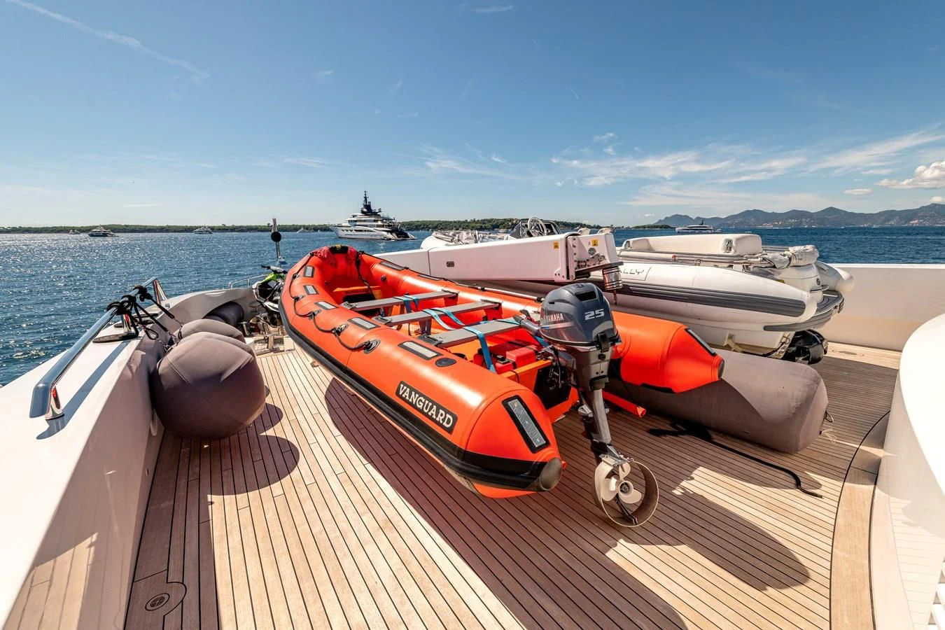 a boat on a boat aboard MEDIALLY Yacht for Sale
