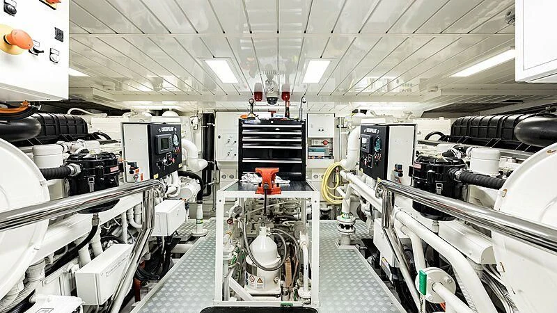 a room with machinery aboard MEDIALLY Yacht for Sale