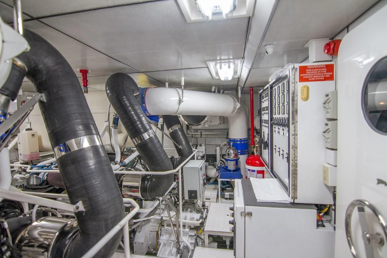 a machine with pipes aboard BRAVO Yacht for Sale