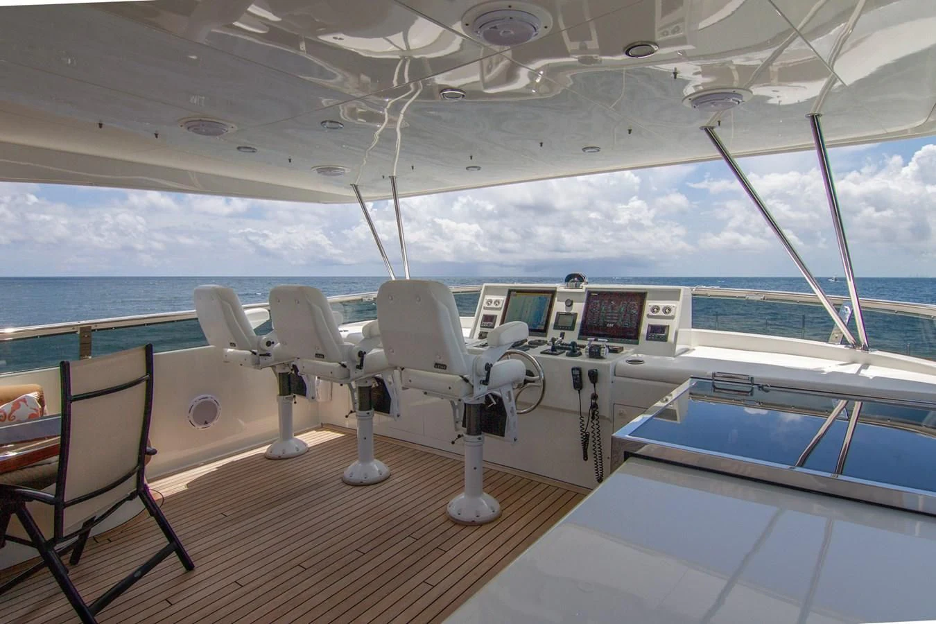 a boat on the water aboard BRAVO Yacht for Sale