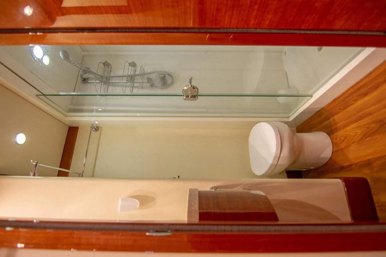 a ceiling with a fan aboard BRAVO Yacht for Sale