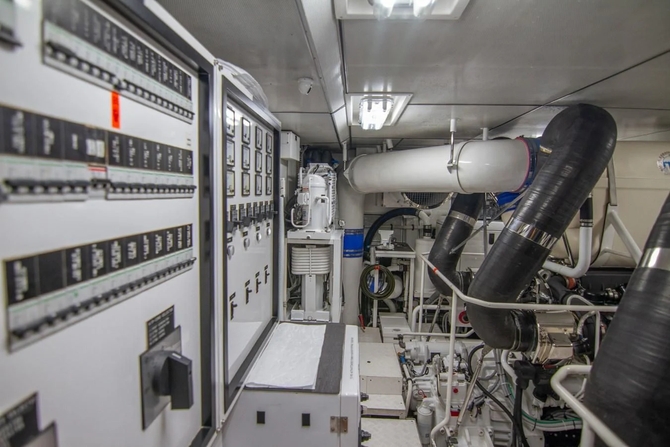 a machine inside a building aboard BRAVO Yacht for Sale