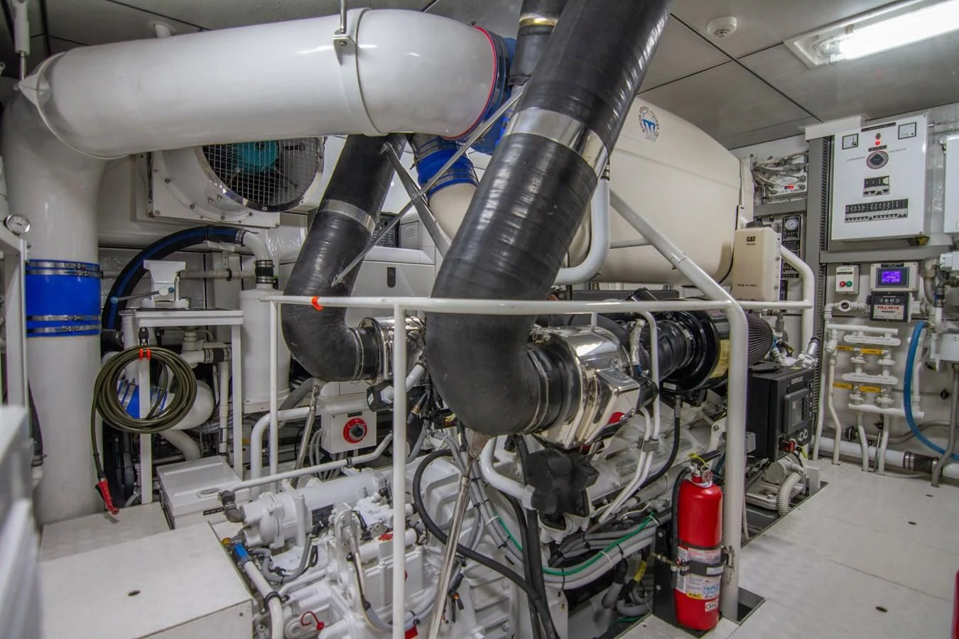 a machine with pipes aboard BRAVO Yacht for Sale