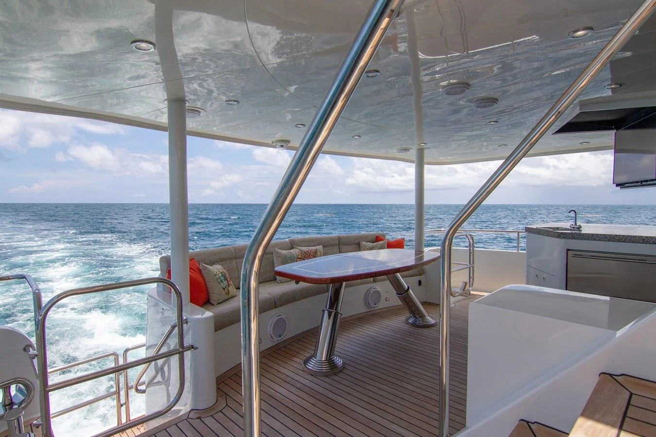 a boat on the water aboard BRAVO Yacht for Sale