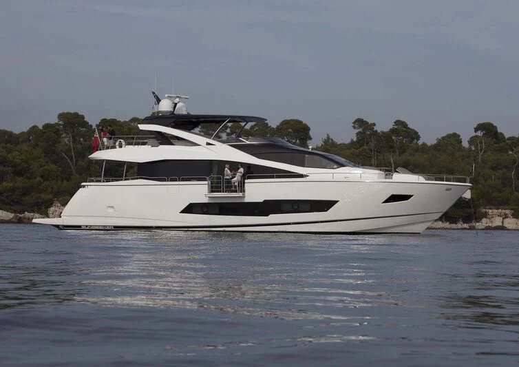 a boat on the water aboard SEA WATER II Yacht for Sale