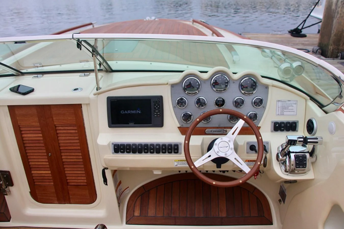 the cockpit of a plane aboard CHRIS CRAFT 28 Yacht for Sale
