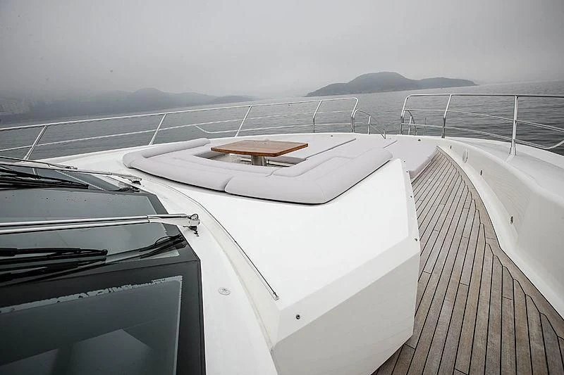 a boat on a deck aboard SUN GOLD Yacht for Sale