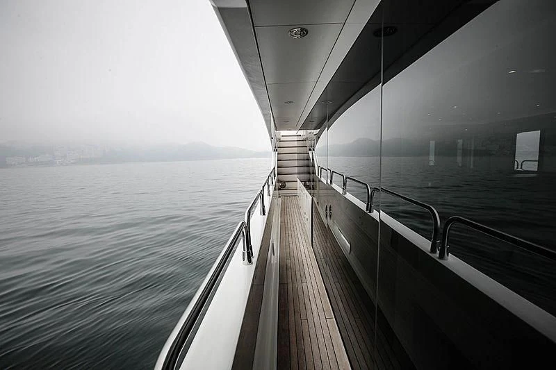 a large ship on the water aboard SUN GOLD Yacht for Sale