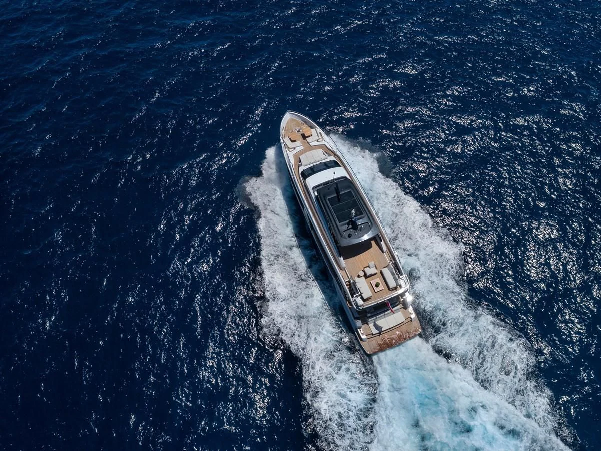 a ship in the water aboard SPICA Yacht for Sale