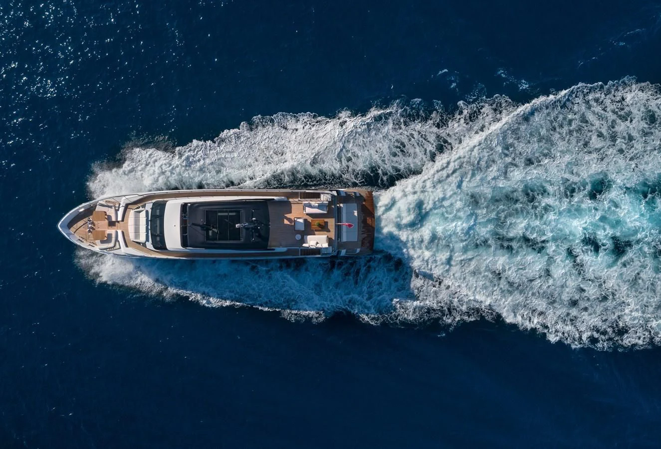 a boat in the water aboard SPICA Yacht for Sale