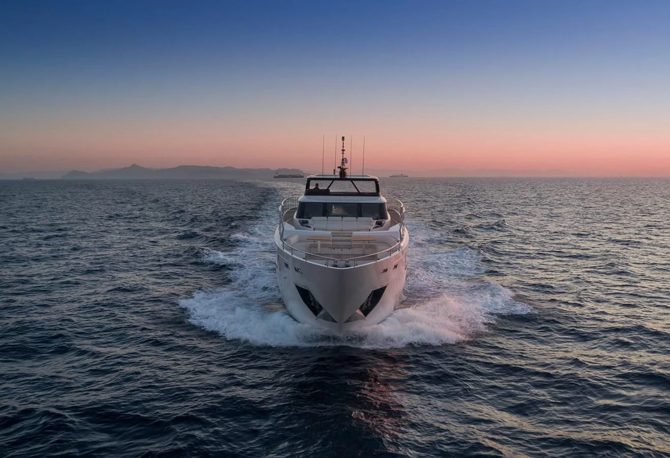 a boat in the water aboard SPICA Yacht for Sale
