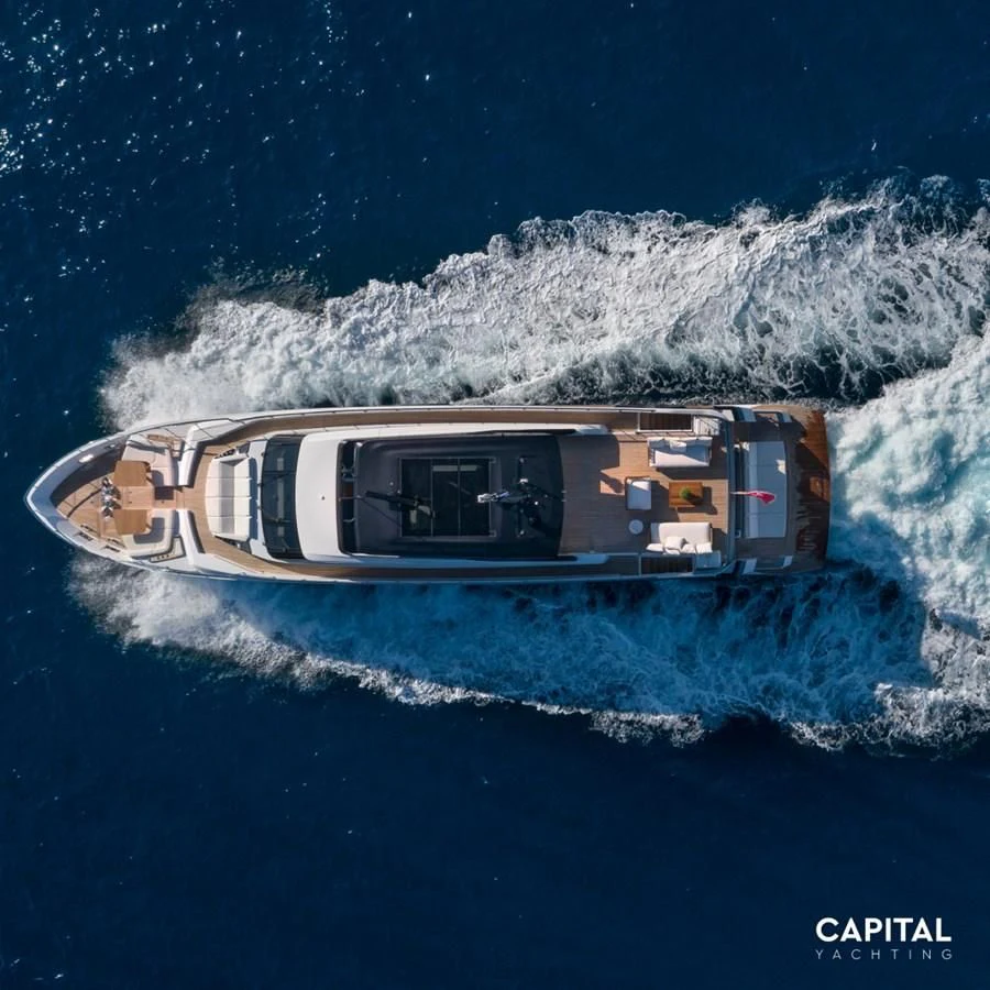 a boat in the water aboard SPICA Yacht for Sale