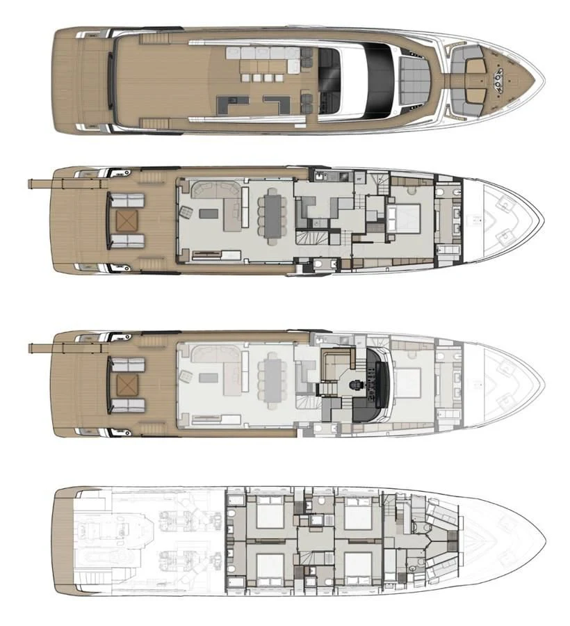 diagram, engineering drawing aboard SPICA Yacht for Sale