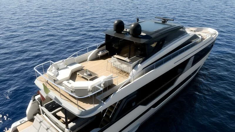 a boat on the water aboard SPICA Yacht for Sale
