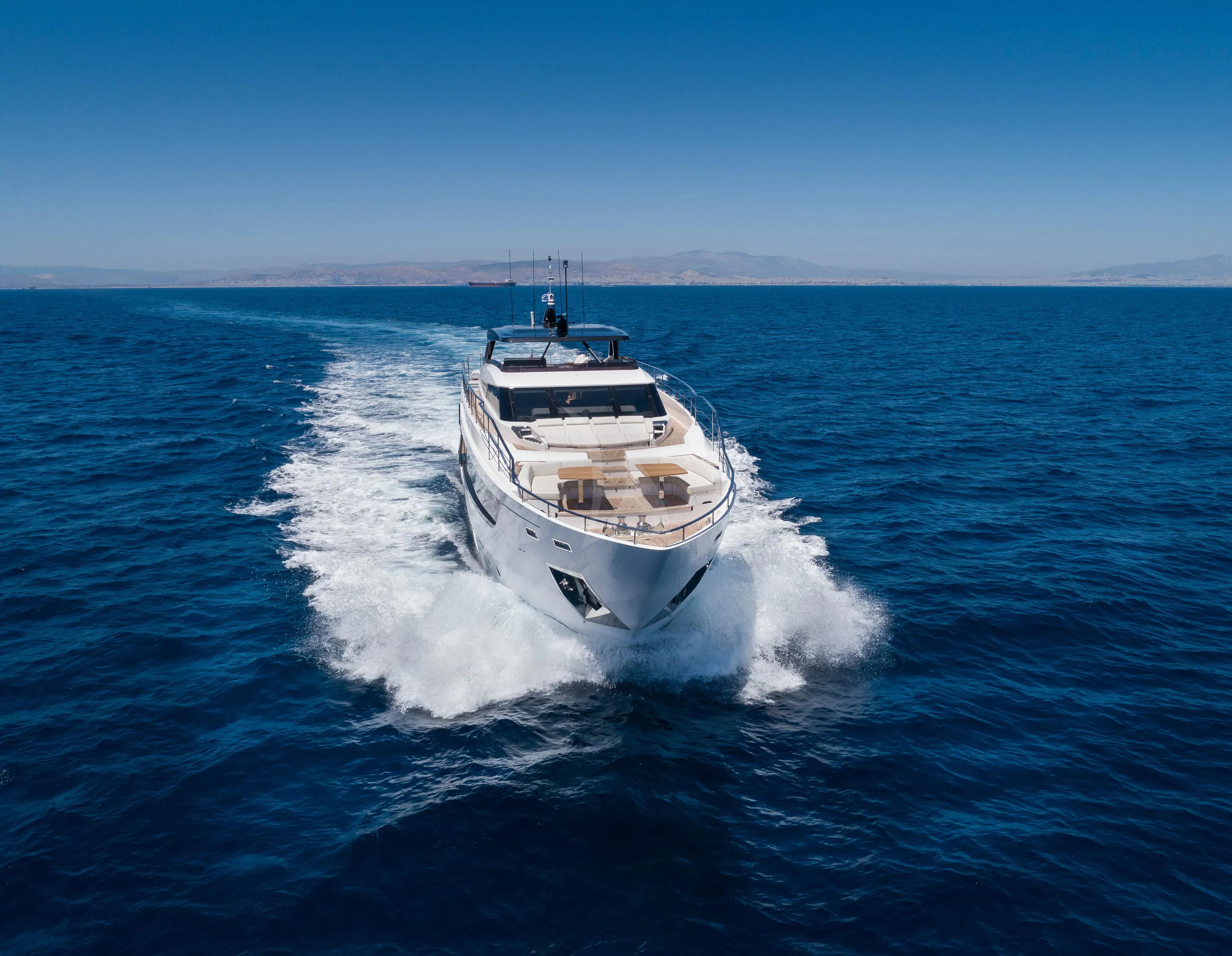 a boat on the water aboard SPICA Yacht for Sale