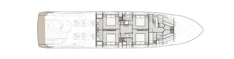 a drawing of a house aboard SPICA Yacht for Sale