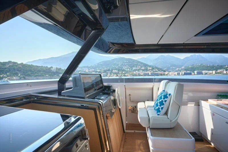 inside of a car aboard SPICA Yacht for Sale