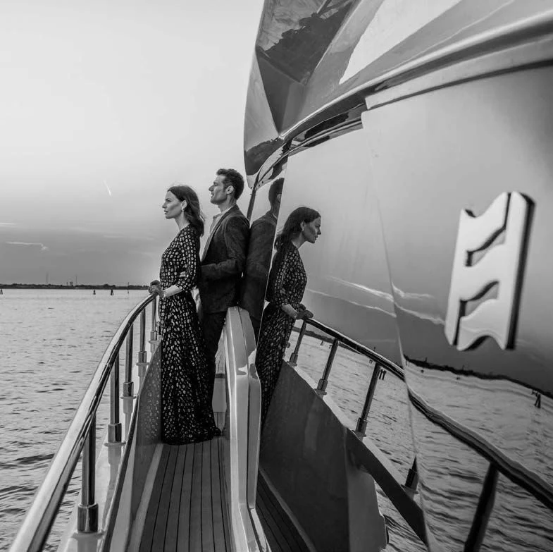 a group of women on a boat aboard SPICA Yacht for Sale