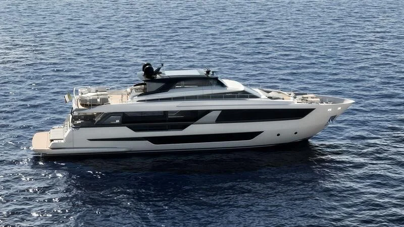 a white yacht in the water aboard SPICA Yacht for Sale
