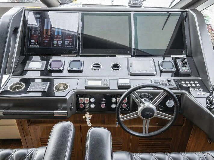 the inside of a car aboard AFTER 8 II Yacht for Sale