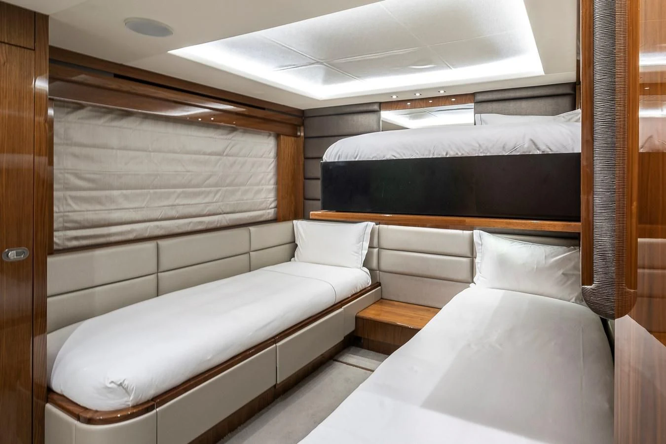 a room with two beds aboard AFTER 8 II Yacht for Sale