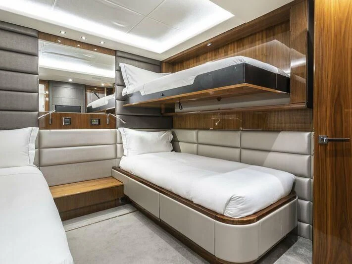 a room with bunk beds aboard AFTER 8 II Yacht for Sale