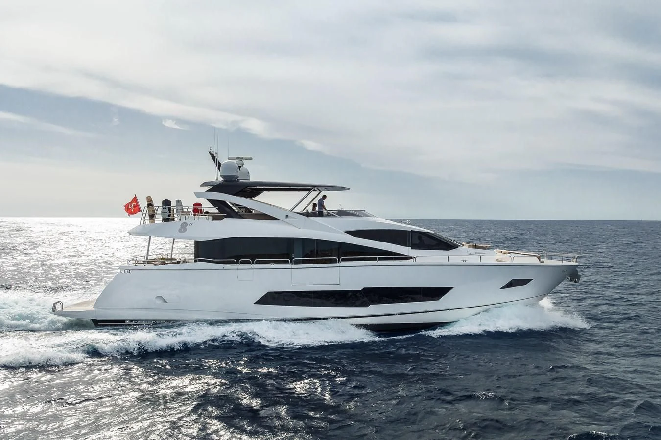 a white yacht in the water aboard AFTER 8 II Yacht for Sale