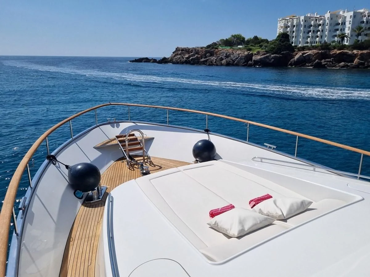 a boat on the water aboard PLEIADES Yacht for Sale