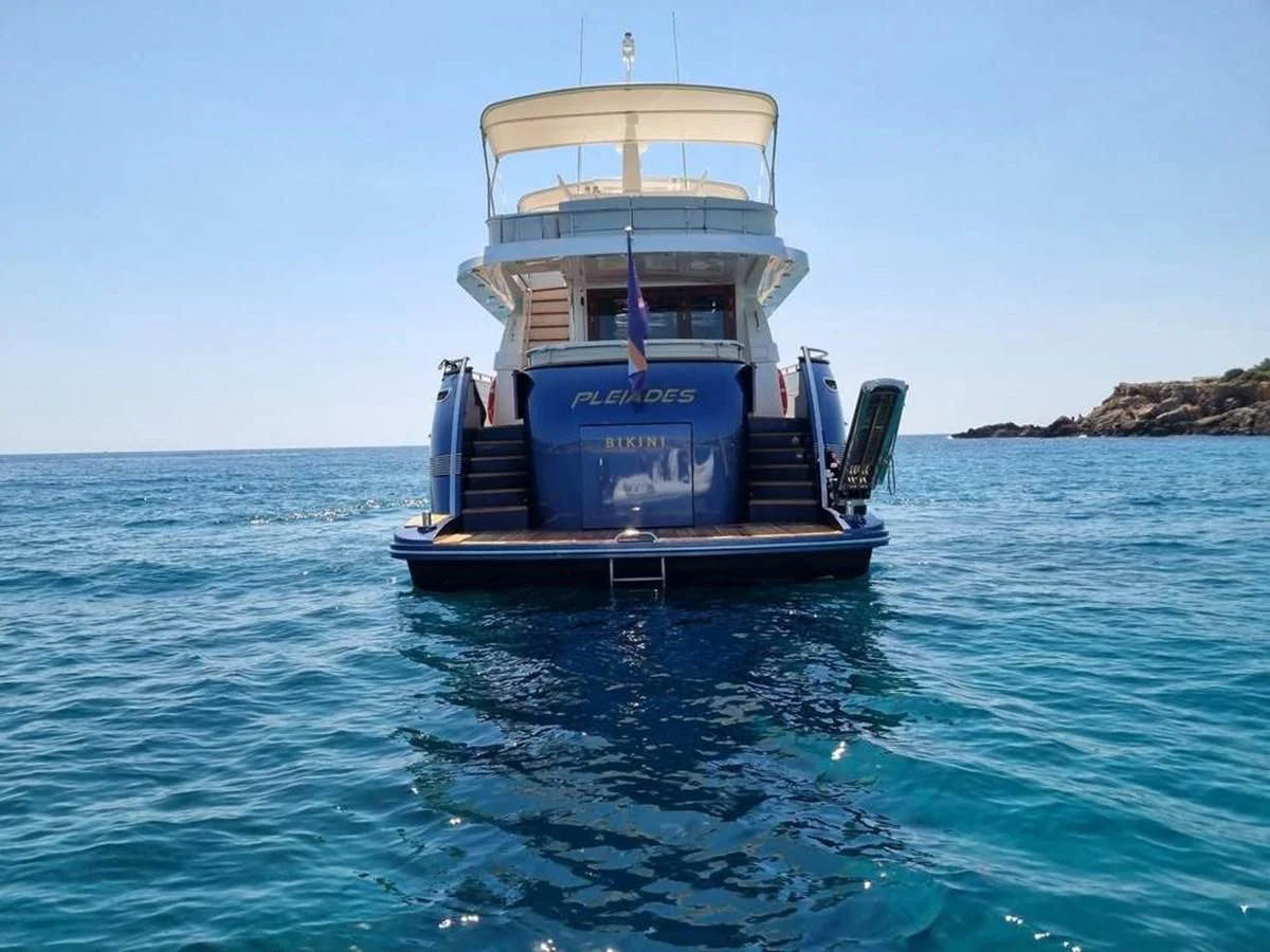 a boat in the water aboard PLEIADES Yacht for Sale