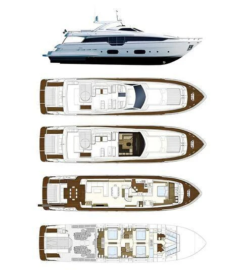 diagram, engineering drawing aboard NO PROBLEM OF LONDON Yacht for Sale