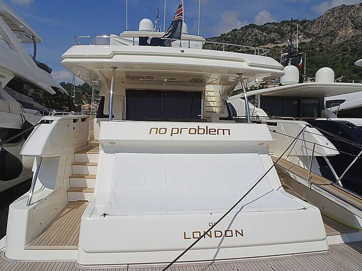 a boat docked at a pier aboard NO PROBLEM OF LONDON Yacht for Sale