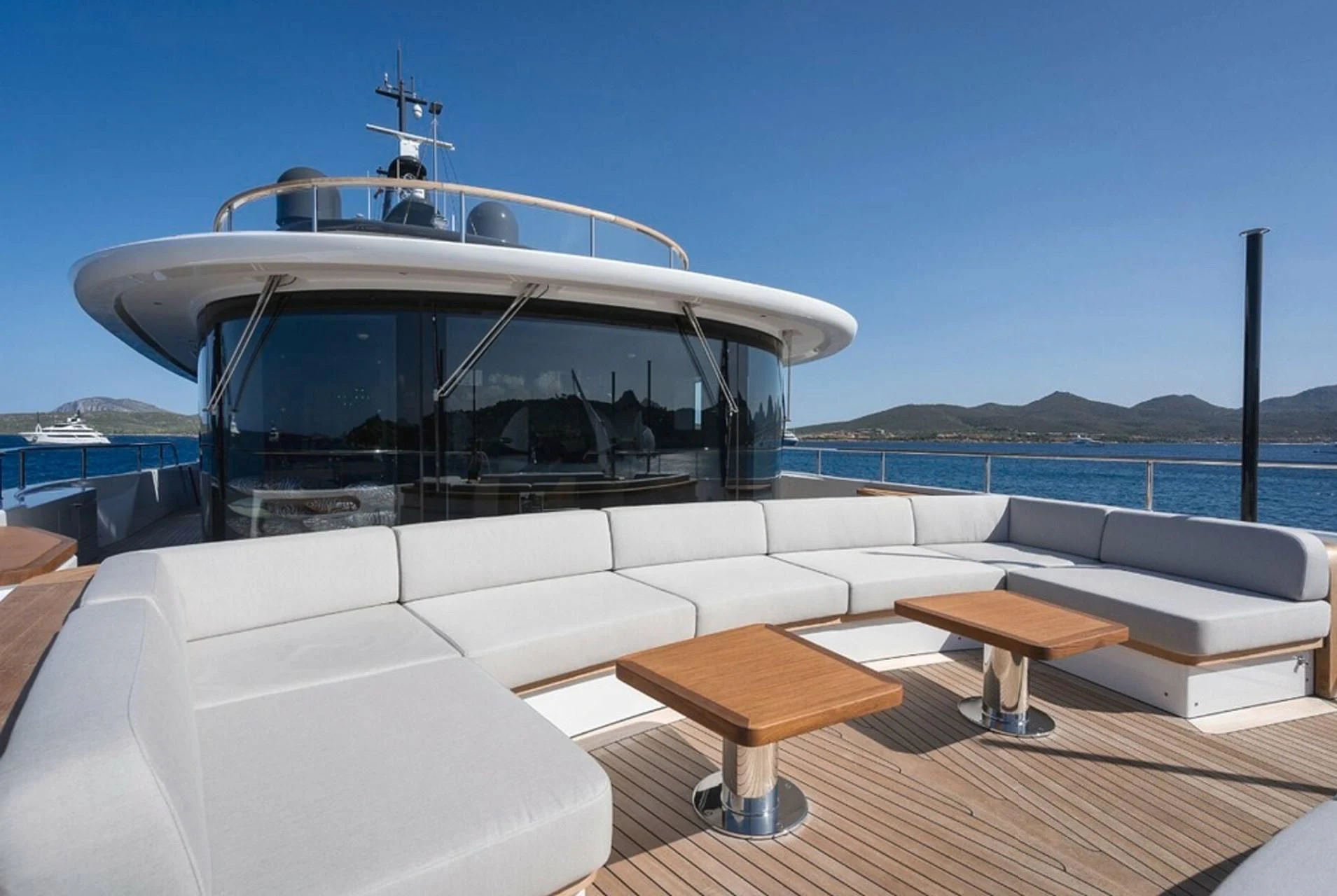 a boat on a deck aboard TOSUN Yacht for Sale