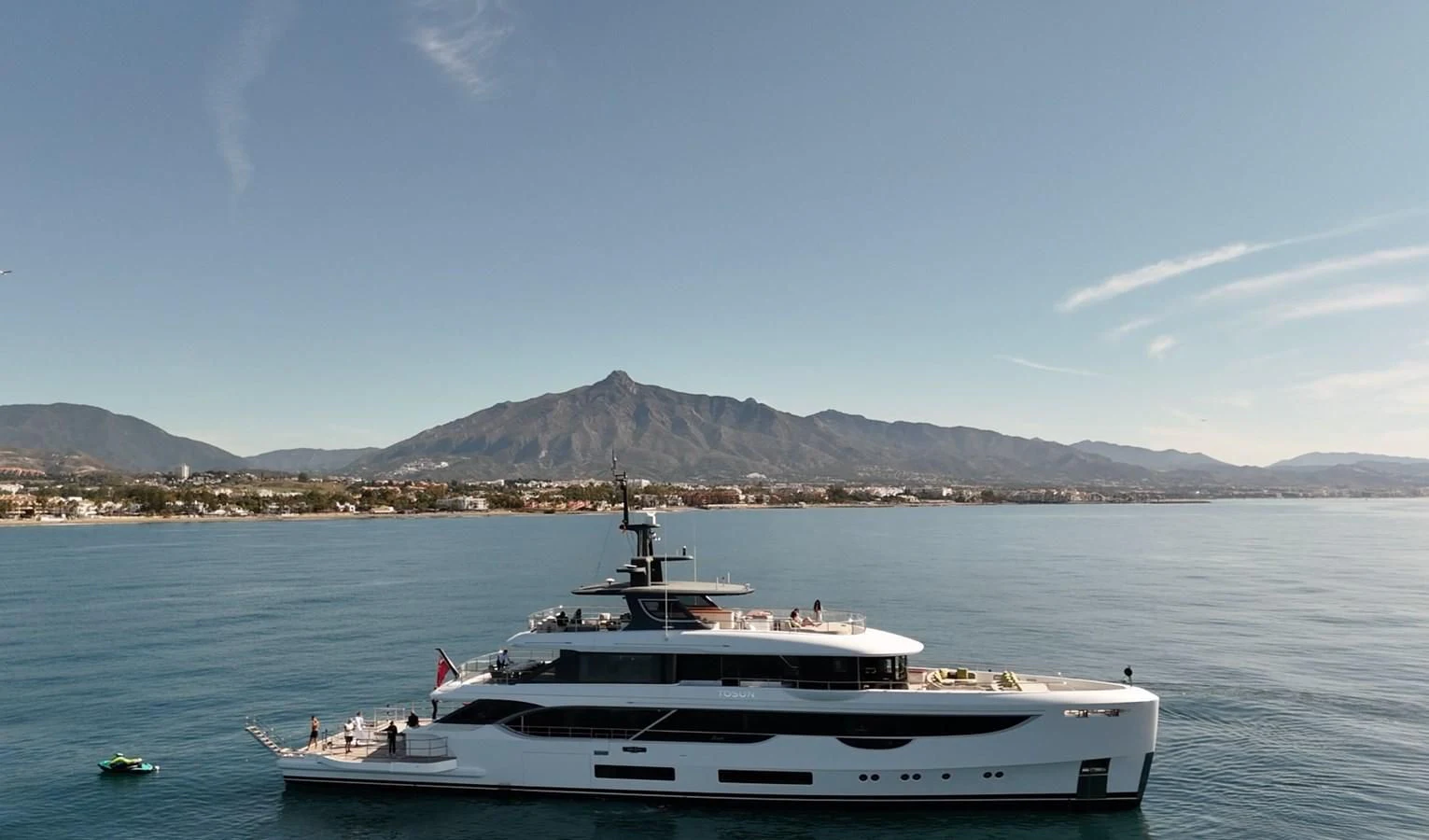 a boat in the water aboard TOSUN Yacht for Sale