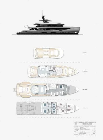 diagram aboard TOSUN Yacht for Sale