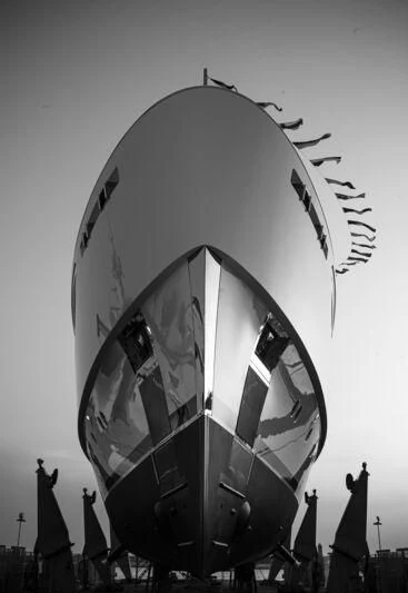 a large round object with a design on it aboard TOSUN Yacht for Sale