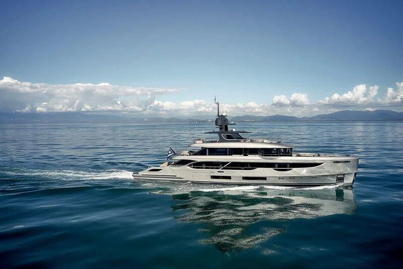 a boat in the water aboard TOSUN Yacht for Sale