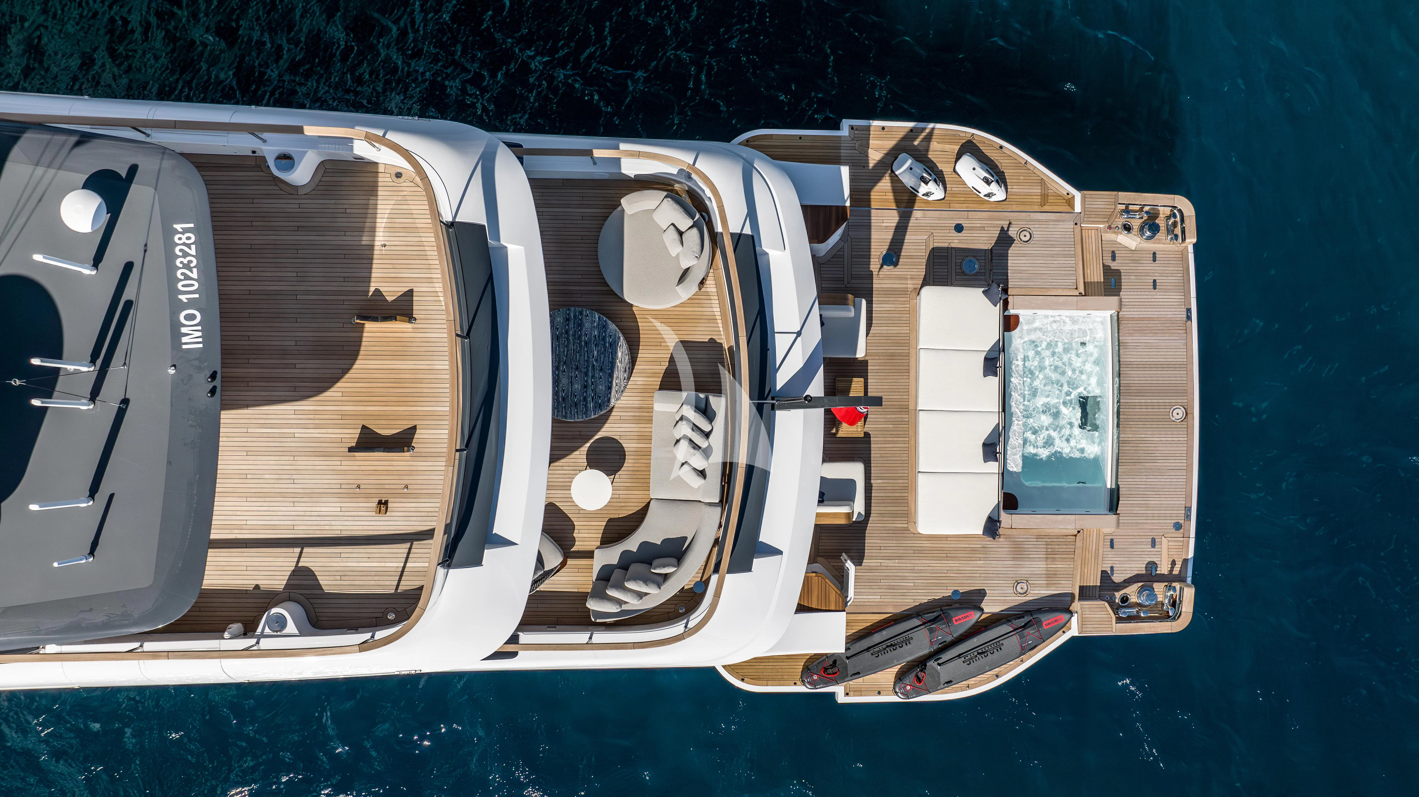 a model of a space ship aboard TOSUN Yacht for Sale