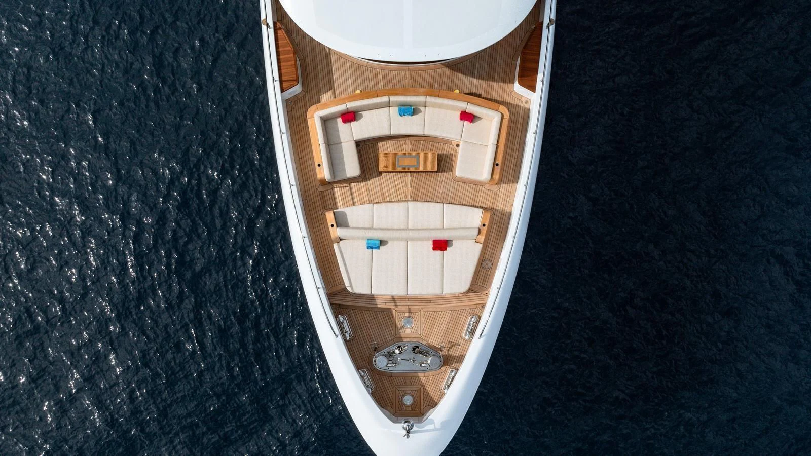 a white and brown boat aboard TOSUN Yacht for Sale