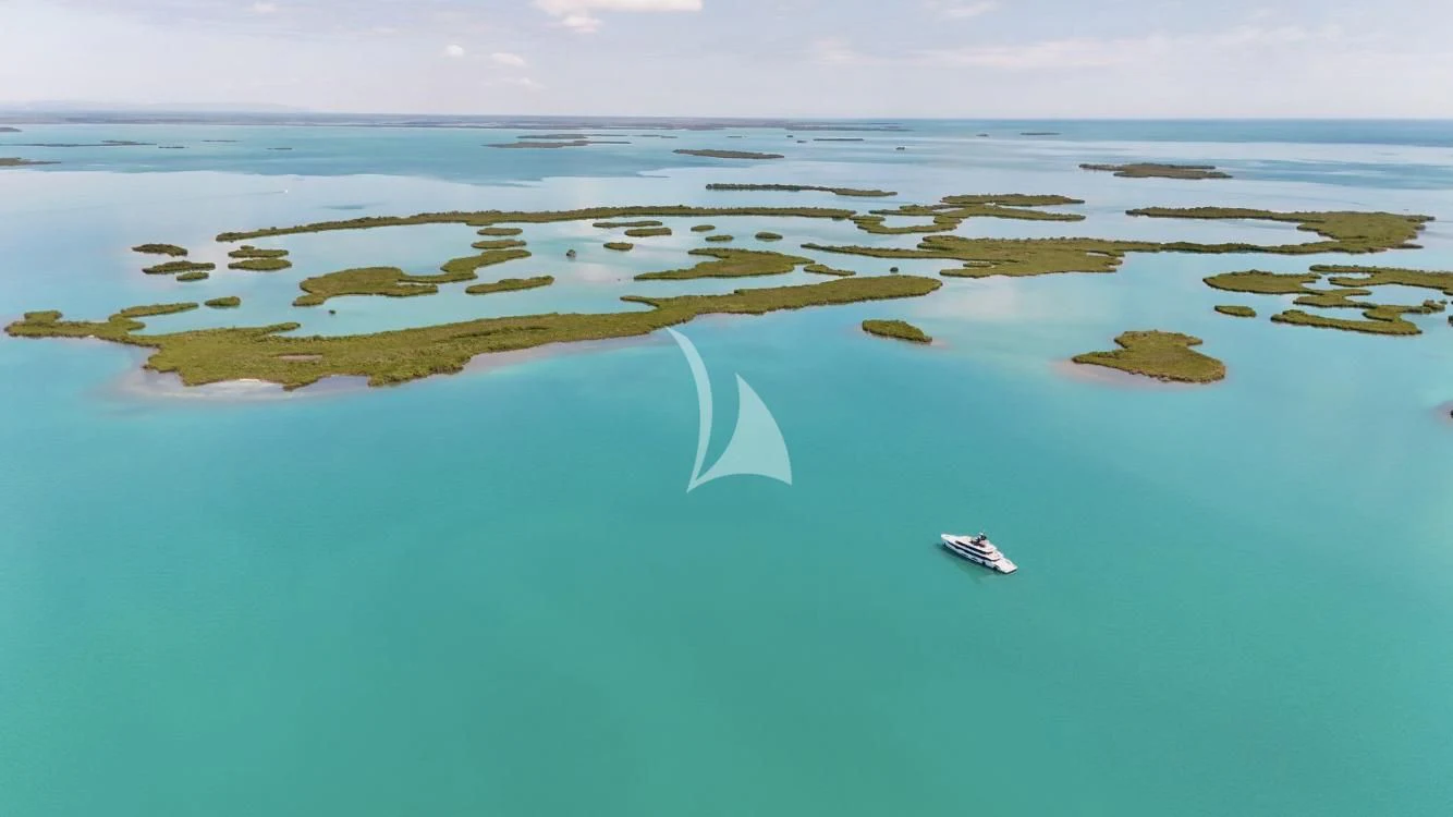 a boat in the water aboard TOSUN Yacht for Sale